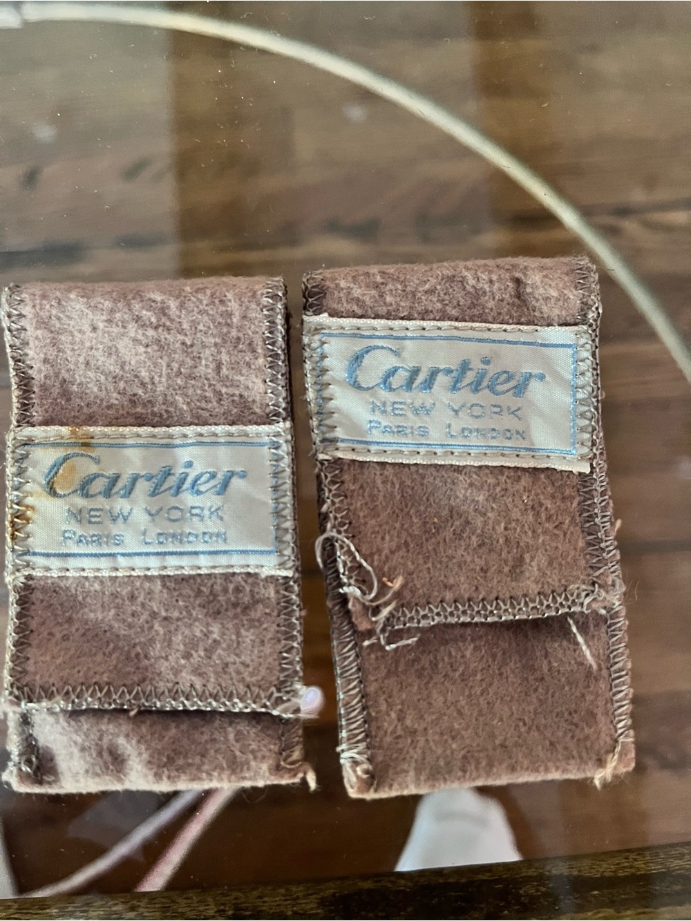 Pair of Vintage Cartier Flatware Storage Sleeves – Original – Empty